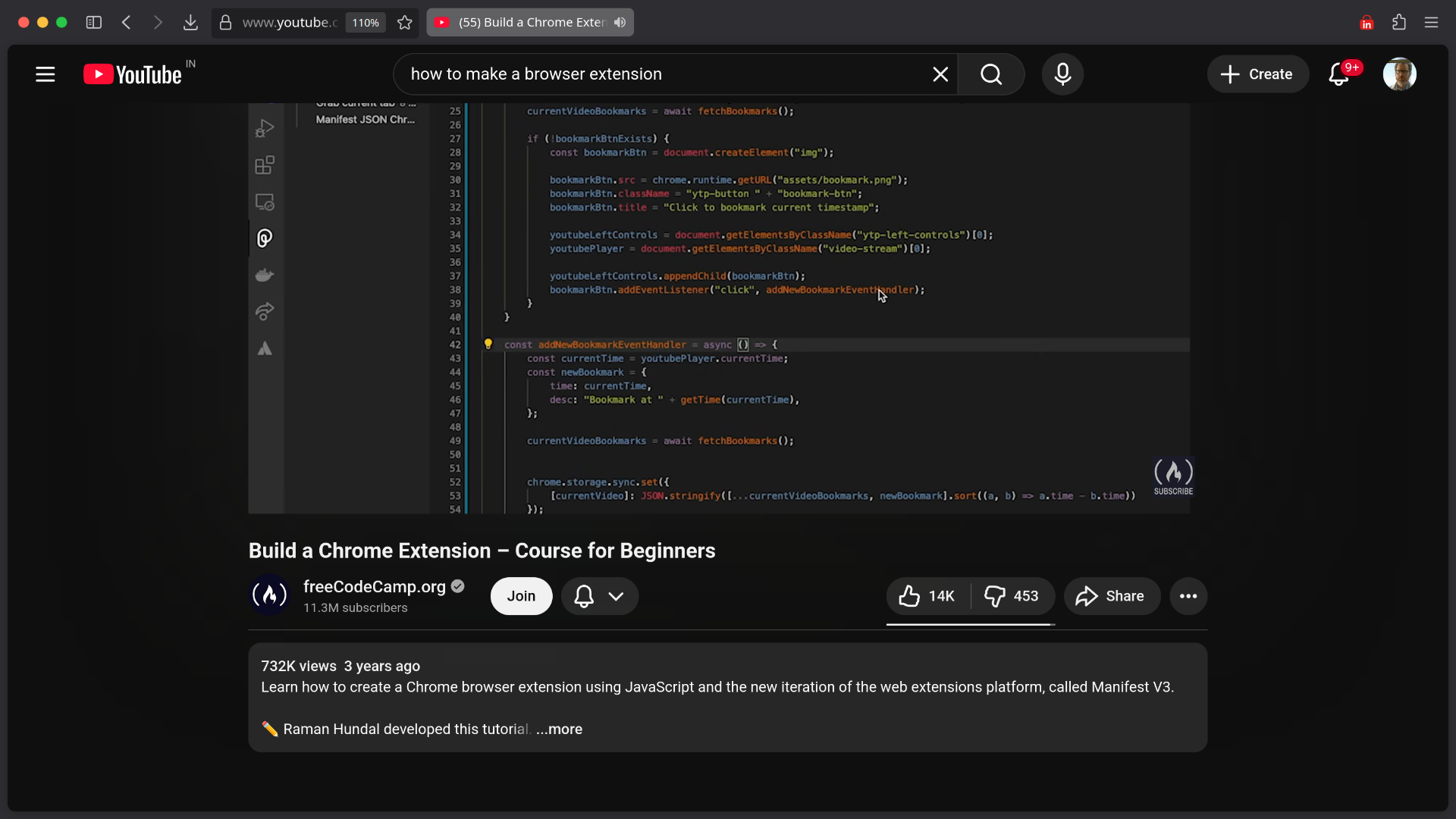 YouTube Video Page with LockedIn